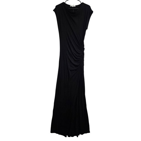 Young Fabulous & Broke NWT Tulola Black Ruched Slit Maxi Dress YFB Medium - Picture 4 of 8